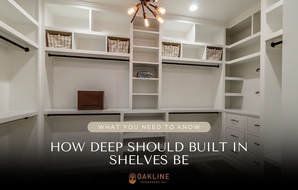 how deep should built in shelves be