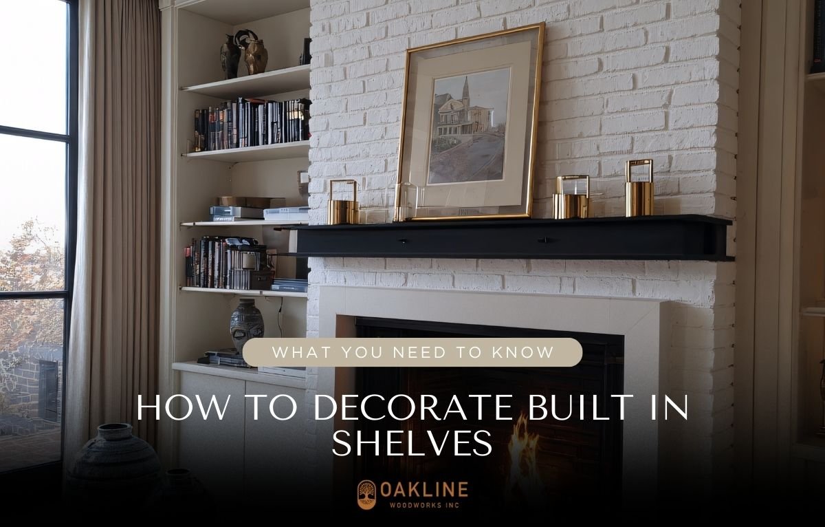 how to decorate built in shelves